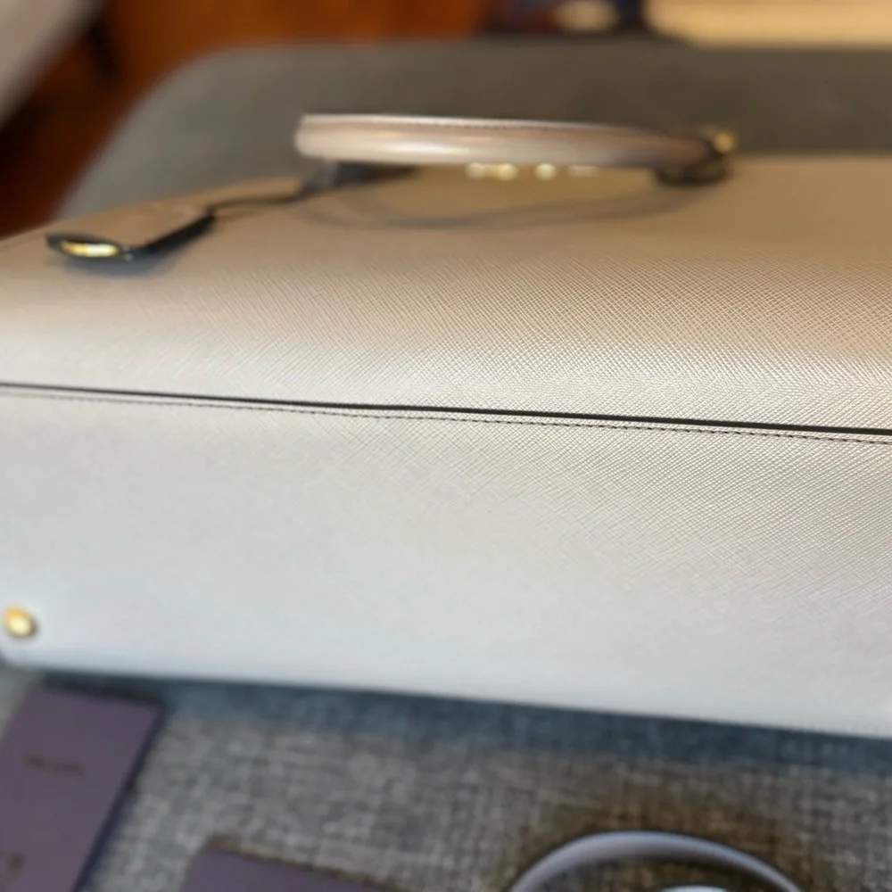 Prada Gray Leather Tote Bag - Picture 6 of 7